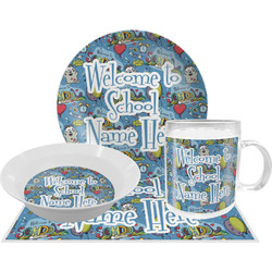 Welcome to School Dinner Set - Single 4 Pc Setting w/ Name or Text