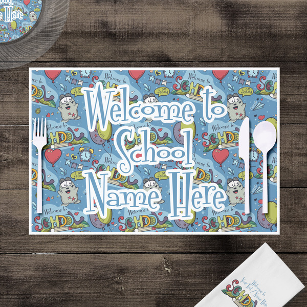 Welcome to School Disposable Paper Placemat - In Context