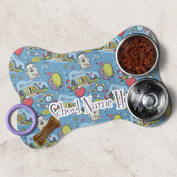 Welcome to School Dog Bone Shaped Mat Lifestyle