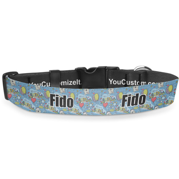 Custom Welcome to School Deluxe Dog Collar - Large (13" to 21") (Personalized)