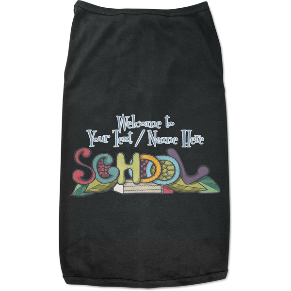Custom Welcome to School Black Pet Shirt - M (Personalized)