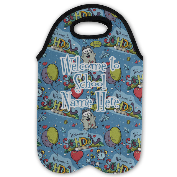 Welcome to School Double Wine Tote - Flat (new)