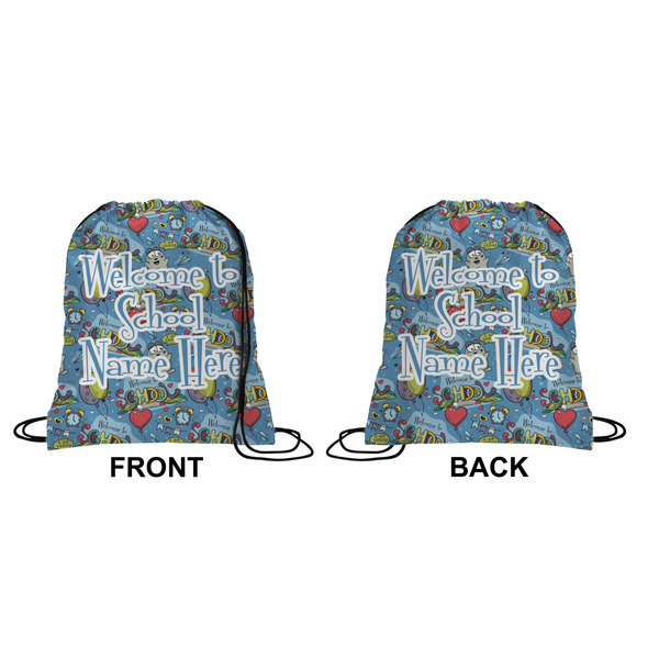 Welcome to School Drawstring Backpack Front & Back Small
