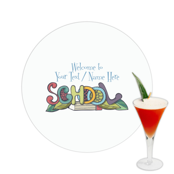 Custom Welcome to School Printed Drink Topper -  2.5" (Personalized)