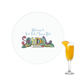 Welcome to School Printed Drink Topper - 2.15" (Personalized)