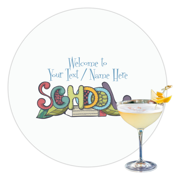 Custom Welcome to School Printed Drink Topper - 3.5" (Personalized)