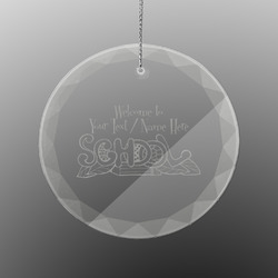 Welcome to School Engraved Glass Ornament - Round (Personalized)