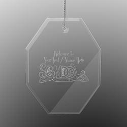 Welcome to School Engraved Glass Ornament - Octagon (Personalized)