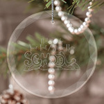 Welcome to School Engraved Glass Ornament (Personalized)