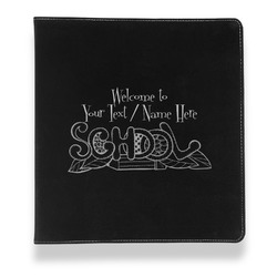 Welcome to School Leather Binder - 1" - Black (Personalized)