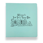 Welcome to School Leather Binder - 1" - Teal (Personalized)
