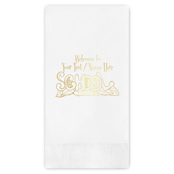 Custom Welcome to School Guest Napkins - Foil Stamped (Personalized)
