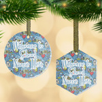 Welcome to School Flat Glass Ornament w/ Name or Text
