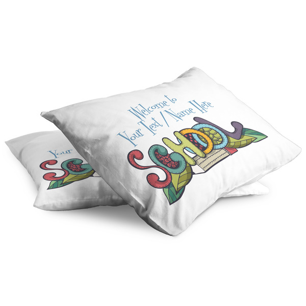 Welcome to School Full Pillow Case - TWO (partial print)