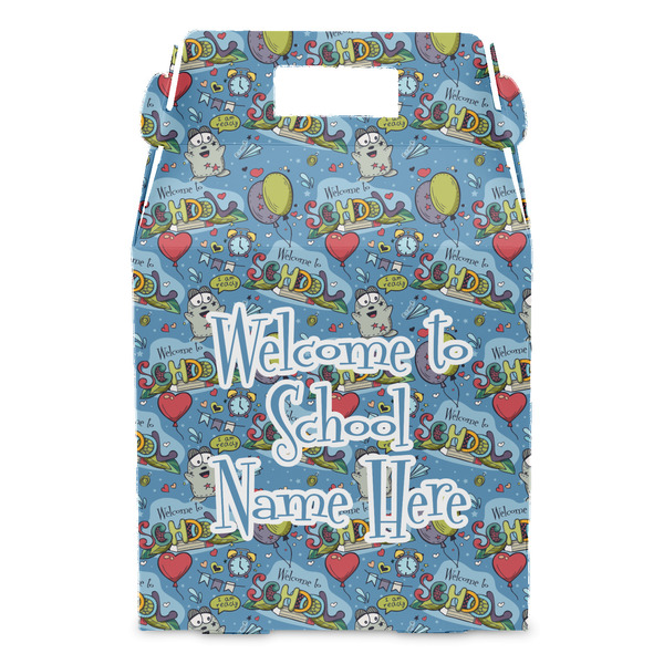 Welcome to School Gable Favor Box - Front