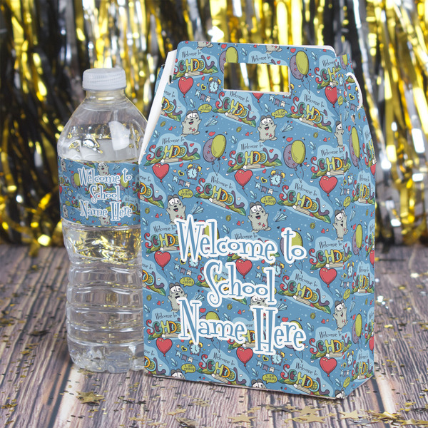 Welcome to School Gable Favor Box - In Context