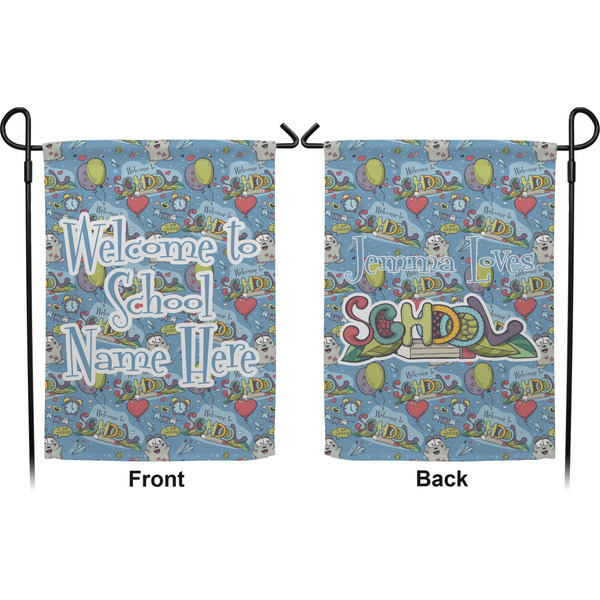 Welcome to School Garden Flag - Double Sided Front and Back