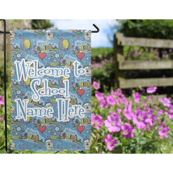 Welcome to School Garden Flag - Outside In Flowers