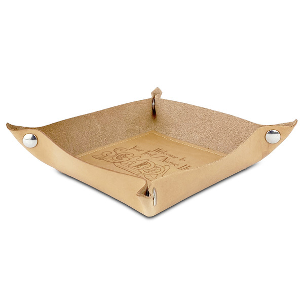 Welcome to School Genuine Leather Valet Trays - ANGLE (folded)