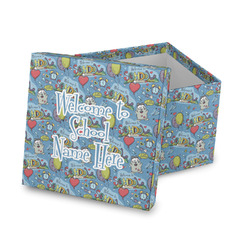Welcome to School Gift Box with Lid - Canvas Wrapped (Personalized)