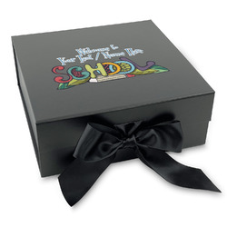 Welcome to School Gift Box with Magnetic Lid - Black (Personalized)