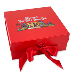 Welcome to School Gift Box with Magnetic Lid - Red (Personalized)