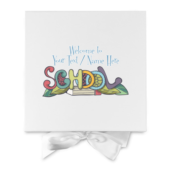 Welcome to School Gift Boxes with Magnetic Lid - White - Approval
