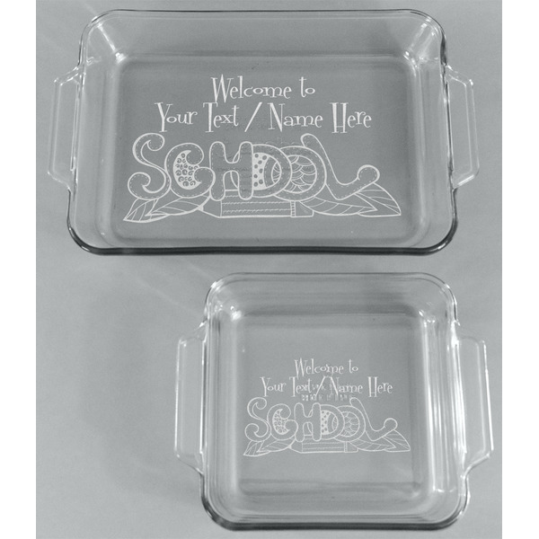Welcome to School Glass Baking Dish Set - FRONT