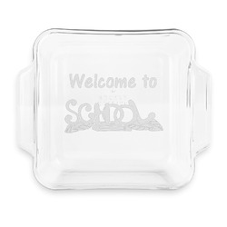 Welcome to School Glass Cake Dish with Truefit Lid - 8in x 8in (Personalized)