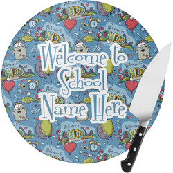 Welcome to School Round Glass Cutting Board - Medium (Personalized)