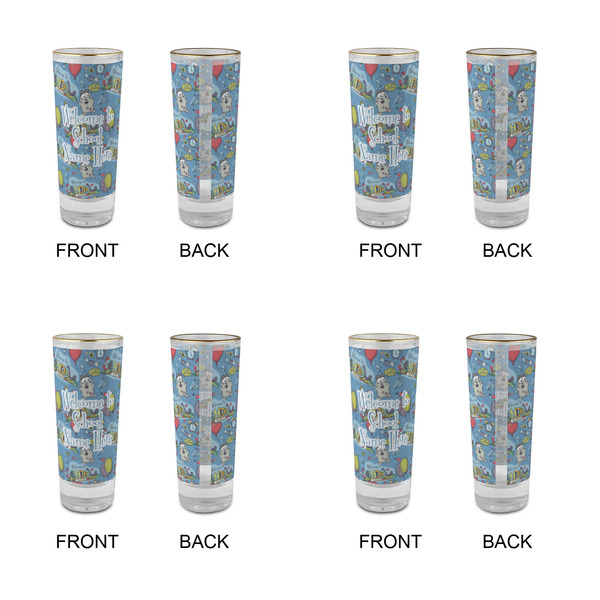 Welcome to School Glass Shot Glass - 2 oz - Set of 4 - APPROVAL