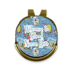 Welcome to School Golf Ball Marker - Hat Clip - Gold
