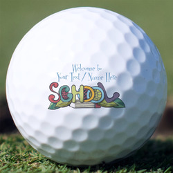Welcome to School Golf Balls - Non-Branded - Set of 12 (Personalized)