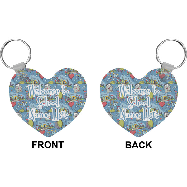 Welcome to School Heart Keychain (Front + Back)