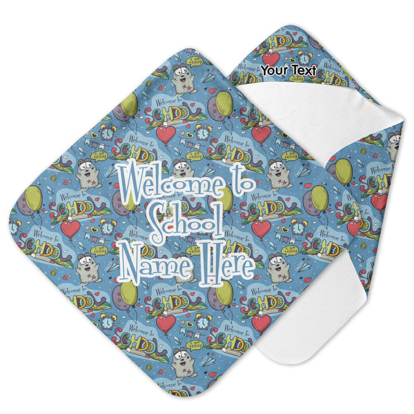 Custom Welcome to School Hooded Baby Towel (Personalized)