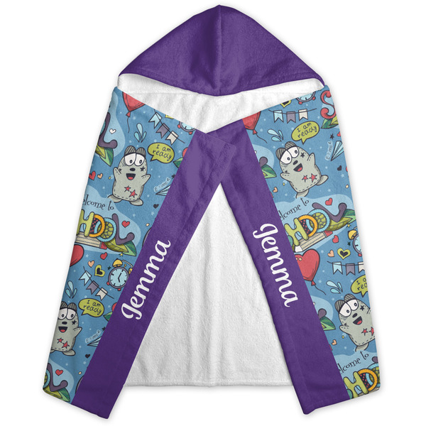 Welcome to School Hooded Towel - Folded