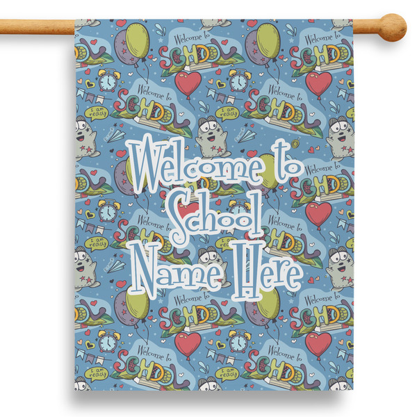 Custom Welcome to School 28" House Flag (Personalized)
