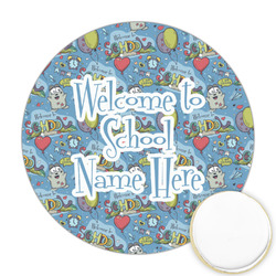 Welcome to School Printed Cookie Topper - Round (Personalized)