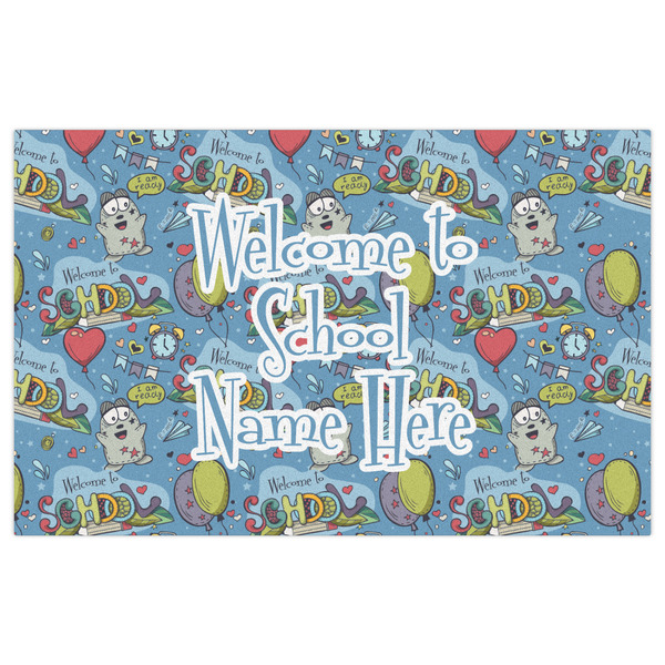Welcome to School Indoor / Outdoor Rug - 5'x8' - Front Flat