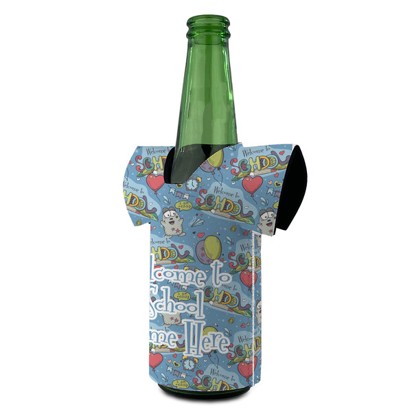 Welcome to School Jersey Bottle Cooler - ANGLE (on bottle)