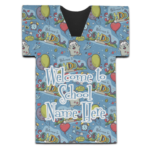 Custom Welcome to School Jersey Bottle Cooler (Personalized)
