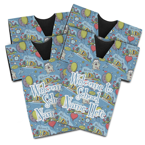 Welcome to School Jersey Bottle Cooler - Set of 4 - MAIN (flat)