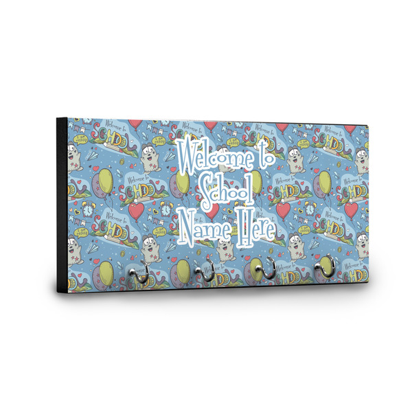 Welcome to School Key Hanger - Front View with Hooks