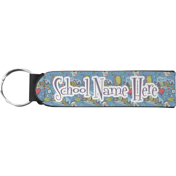 Custom Welcome to School Neoprene Keychain Fob (Personalized)