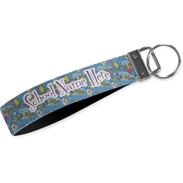 Custom Welcome to School Webbing Keychain Fob - Small (Personalized)