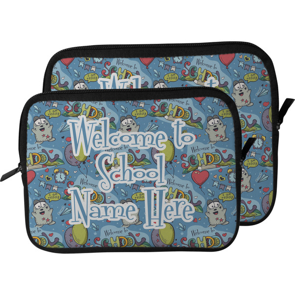 Welcome to School Laptop Sleeve (Size Comparison)