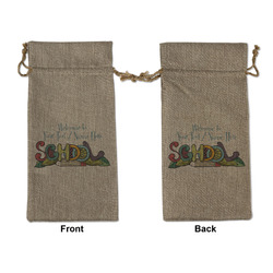 Welcome to School Large Burlap Gift Bag - Front & Back (Personalized)