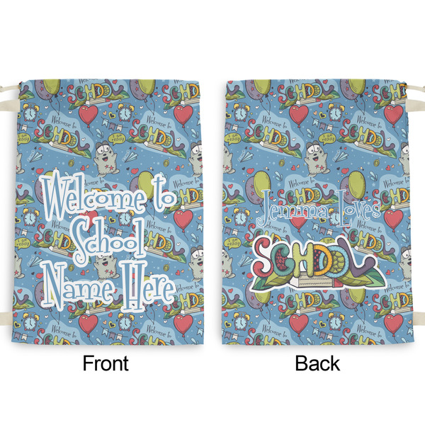 Welcome to School Large Laundry Bag - Front & Back View