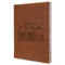 Welcome to School Leather Sketchbook - Large - Double Sided - Angled View