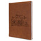 Welcome to School Leather Sketchbook - Large - Single Sided - Angled View